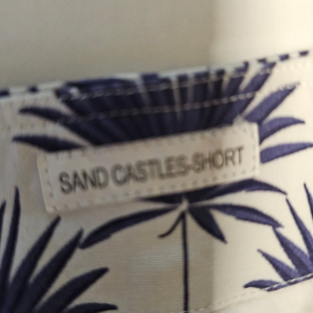 Golfini Sand Castles White Navy Tropical Pattern Golf Skort Skirt 12 Preppy 4102 - Picture 5 of 10